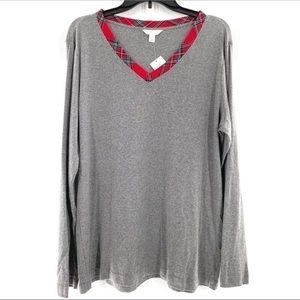 Charter Club Cotton V-Neck sleep pajama top - XS/ XL